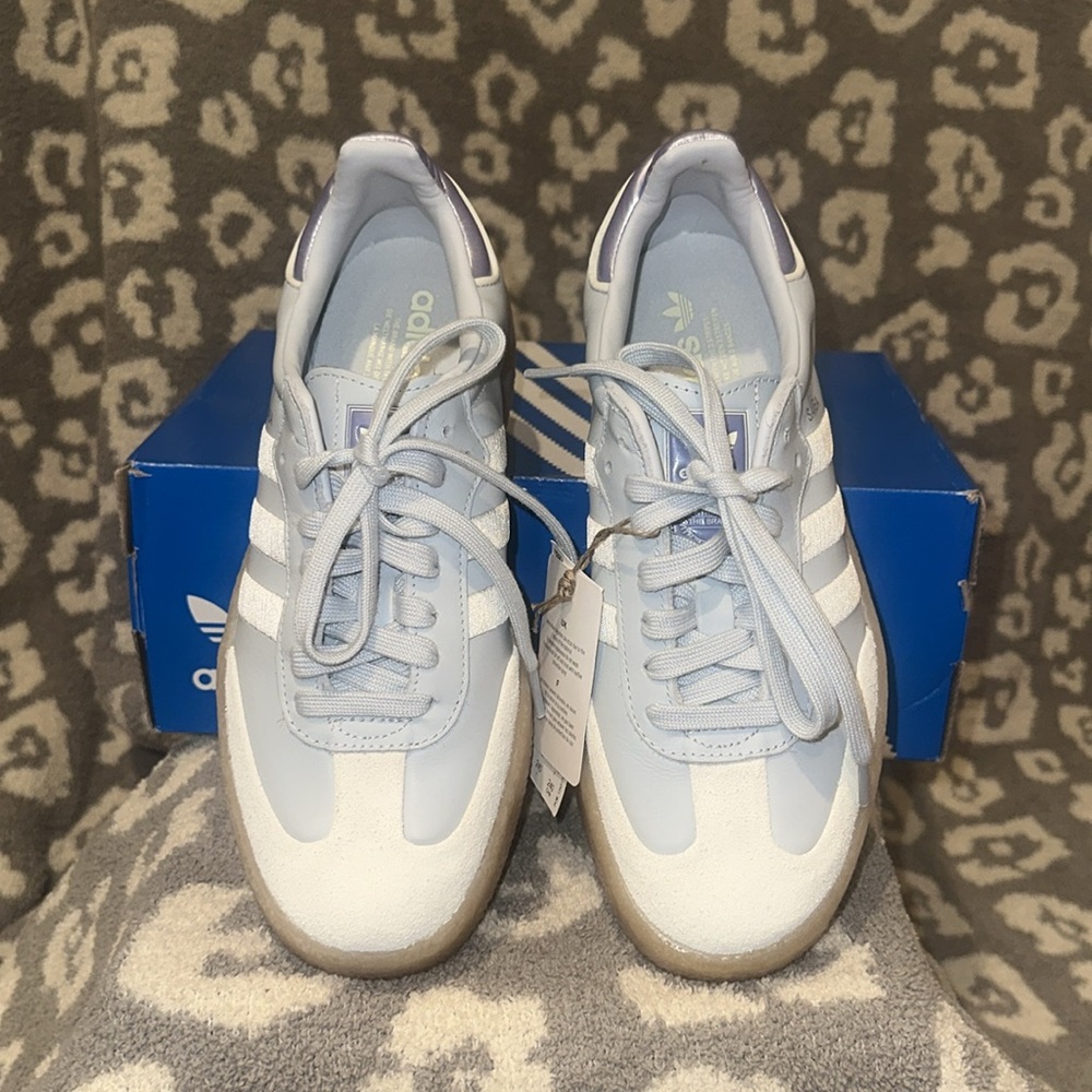 Adidas Women's Sambae Shoes in Halo Blue & Off White 😍 New & Never Worn 😍 - Picture 9 of 17